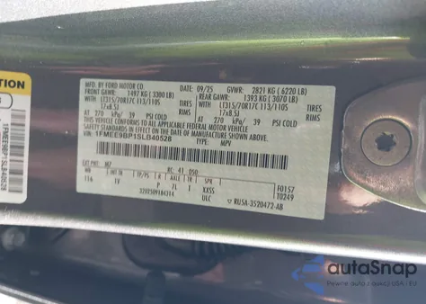 2025 Ford Bronco Badlands z USA, uszkodzony, nr VIN 1FMEE9BP1SLB40528